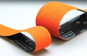 Ceramic abrasive belt, orange