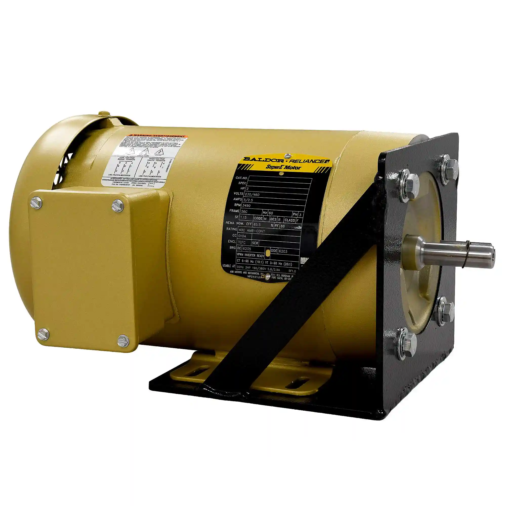 200B-3450XC: 2 HP Motor Kit - Three Phase - M85 - Burr King